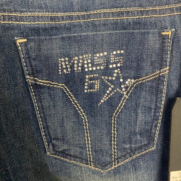Miss 60 Junior Low Rise Embellished Medium Wash Y2K Jeans NWT - Picture 7 of 15